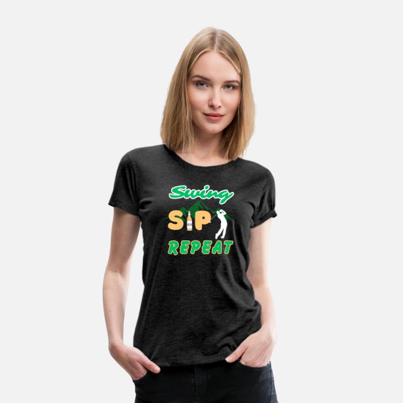 Swing, Sip, Repeat funny golf tee