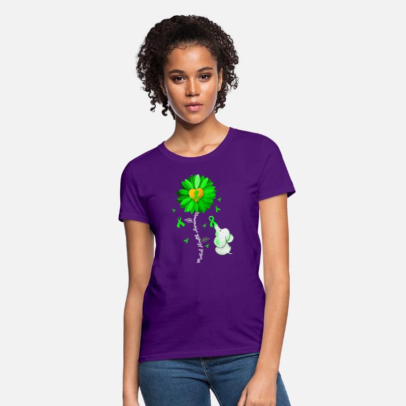 Tal Health Awareness Sunflower Green Ribbon Elepha
