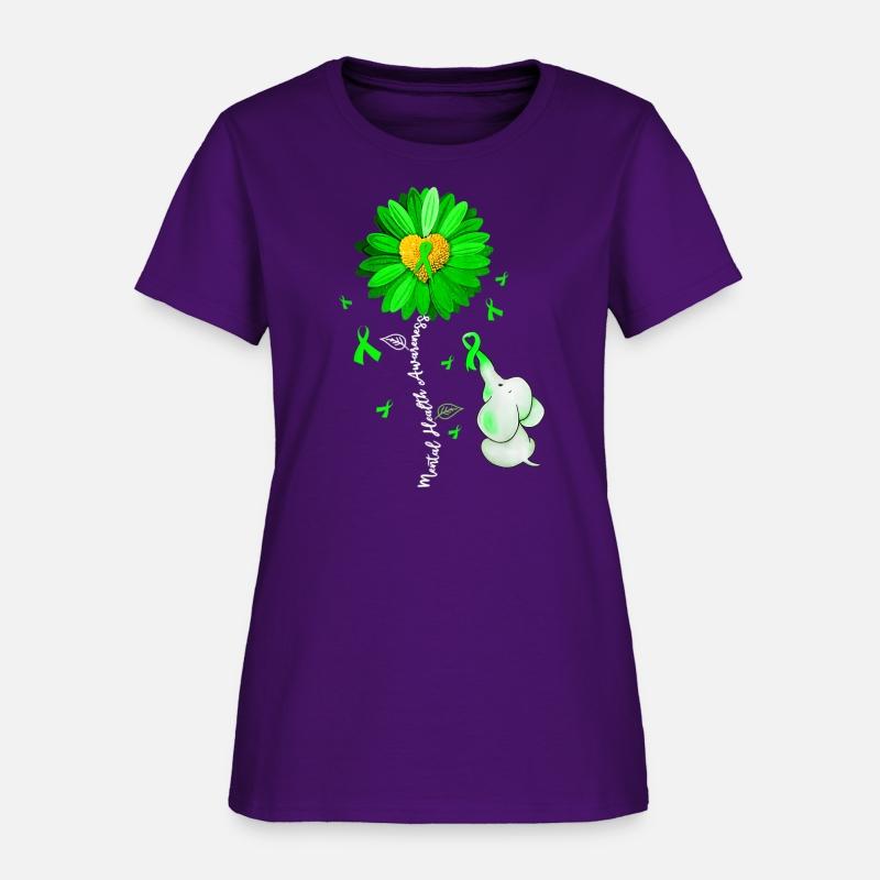 Tal Health Awareness Sunflower Green Ribbon Elepha