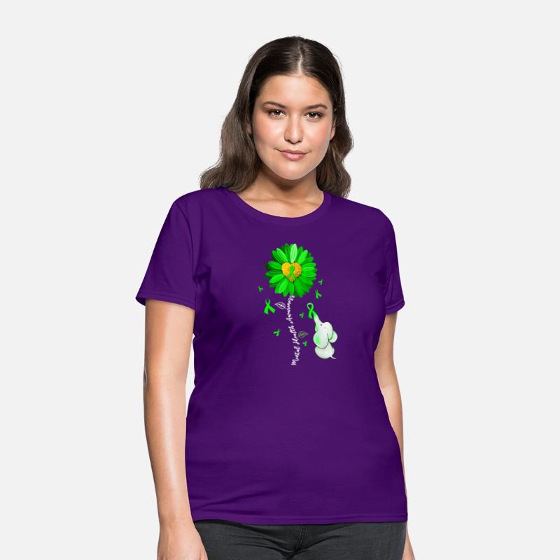 Tal Health Awareness Sunflower Green Ribbon Elepha