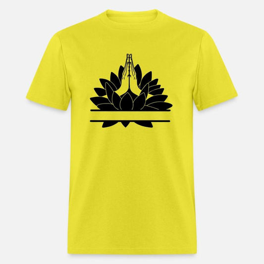 text bar namaste two hands from lotus