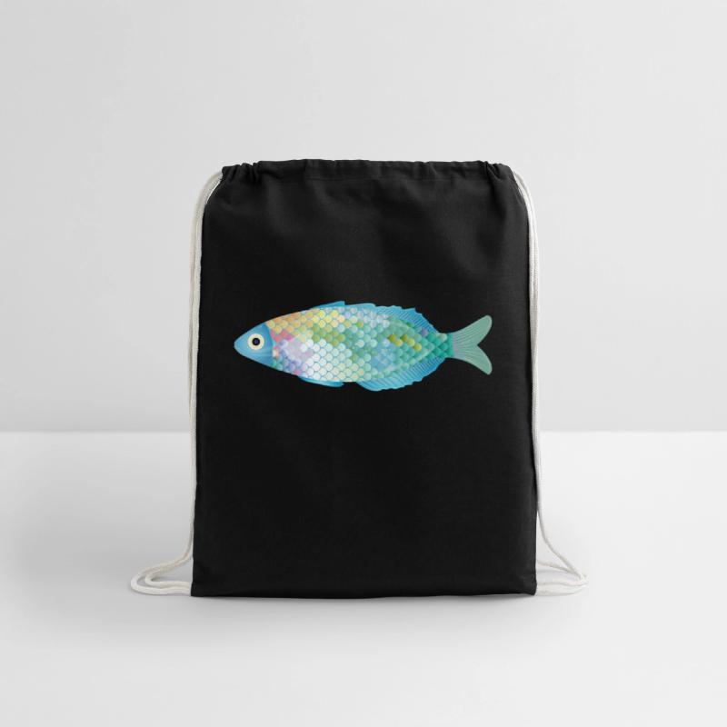 The colorful fish shines in delicate colors