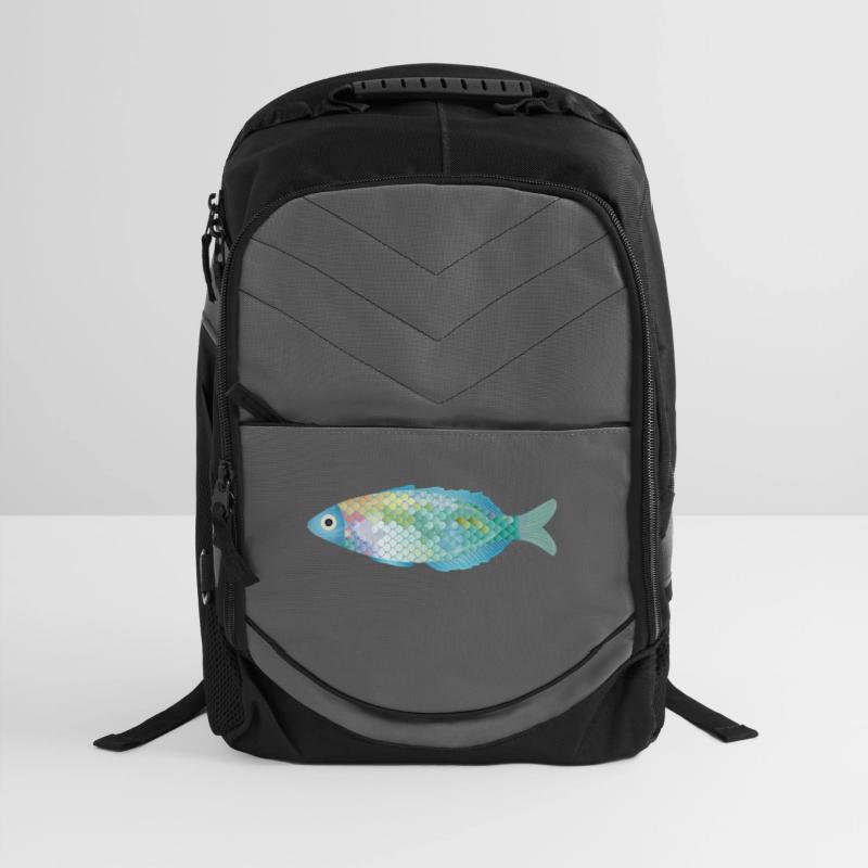 The colorful fish shines in delicate colors