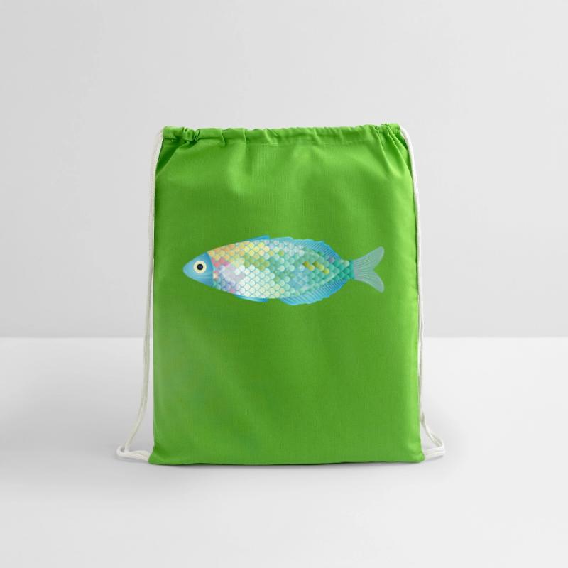 The colorful fish shines in delicate colors