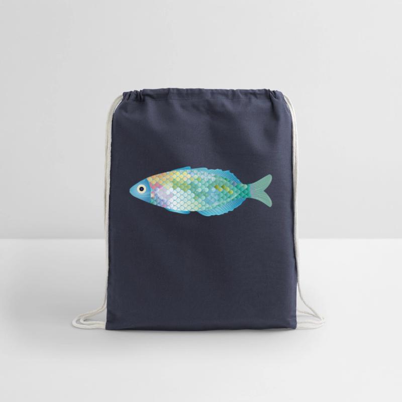 The colorful fish shines in delicate colors