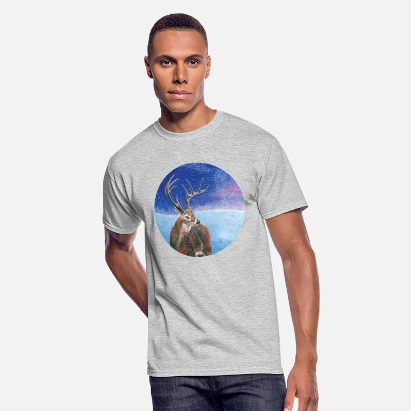 The Red Deer in Winter Illustration