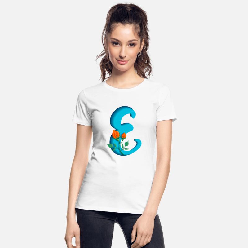 Three dimensional capital letter E rose monogram