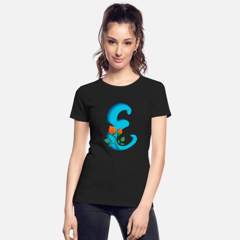 Three dimensional capital letter E rose monogram