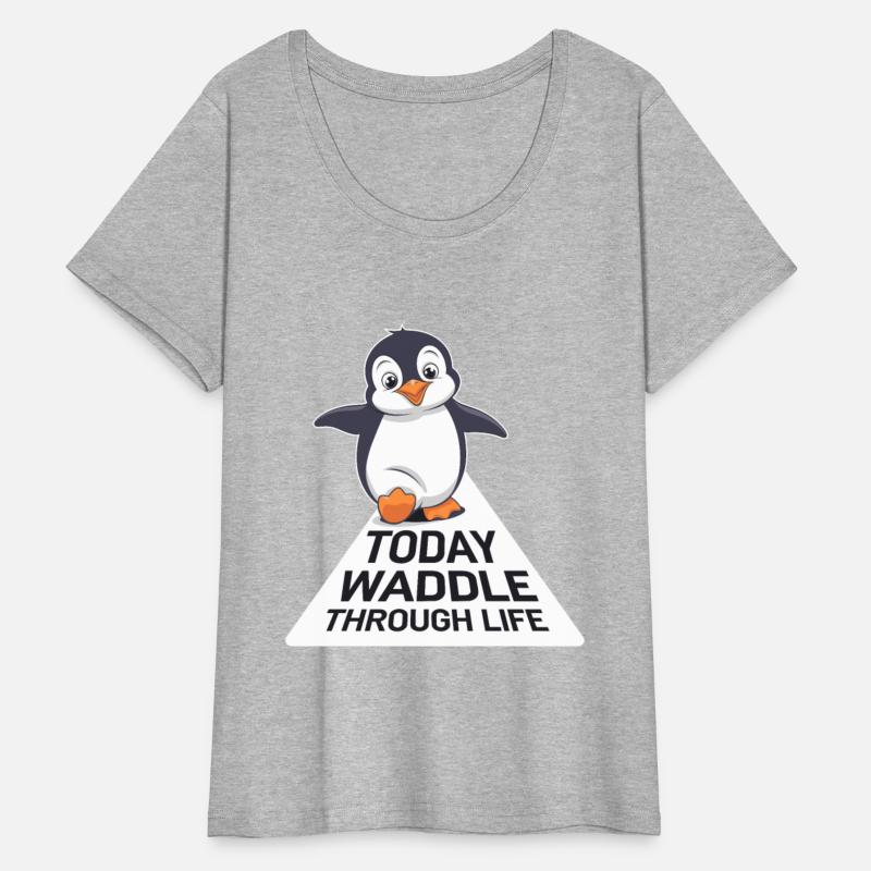 Today Waddle Through Life Penguin Illustration