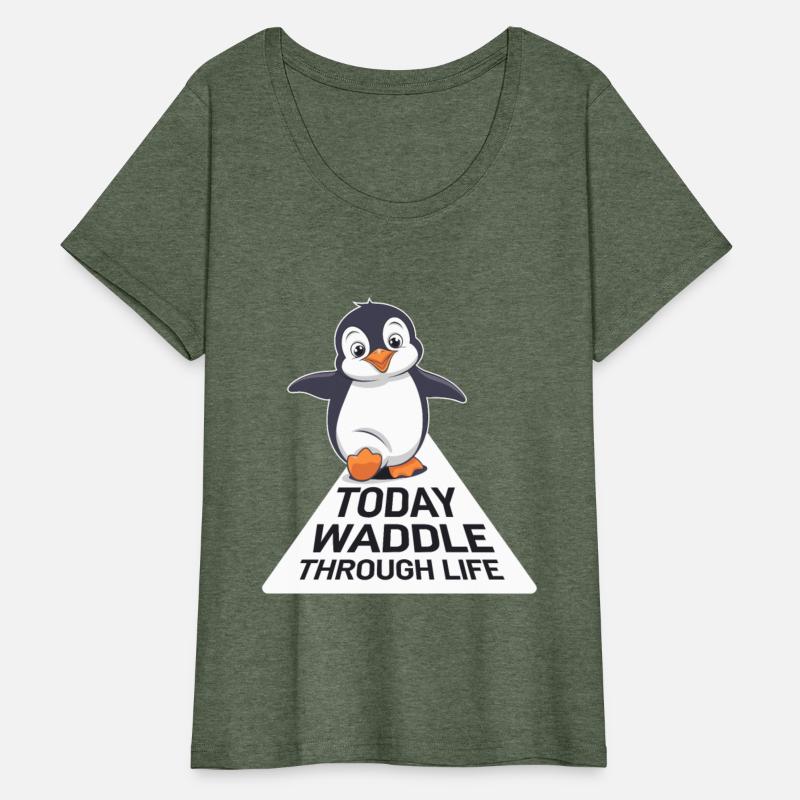 Today Waddle Through Life Penguin Illustration