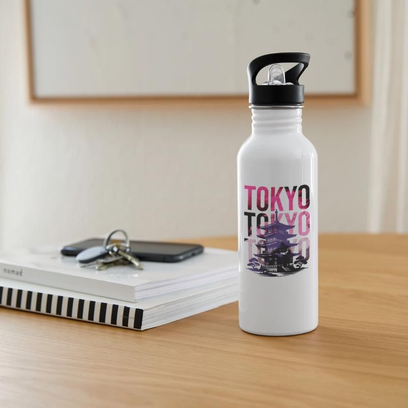 TOKYO Japanese Temple Silhouette Stencil Cityscape