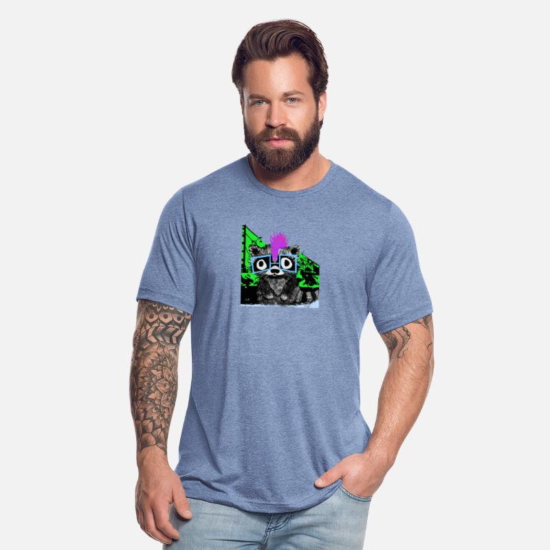 Trash Panda Specks Raccoon Purple Mohawk by TxP