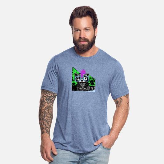 Trash Panda Specks Raccoon Purple Mohawk by TxP