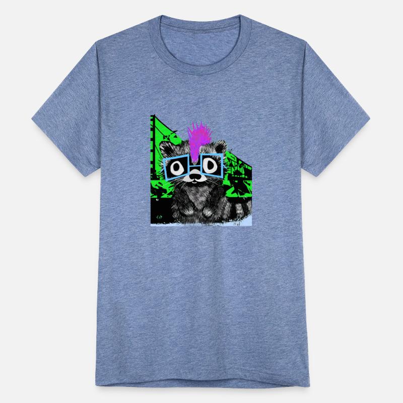 Trash Panda Specks Raccoon Purple Mohawk by TxP