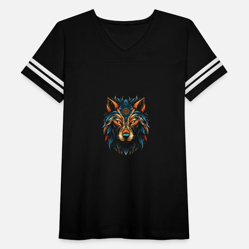 Tribal Wolf Head Native American Bohemian Wolves