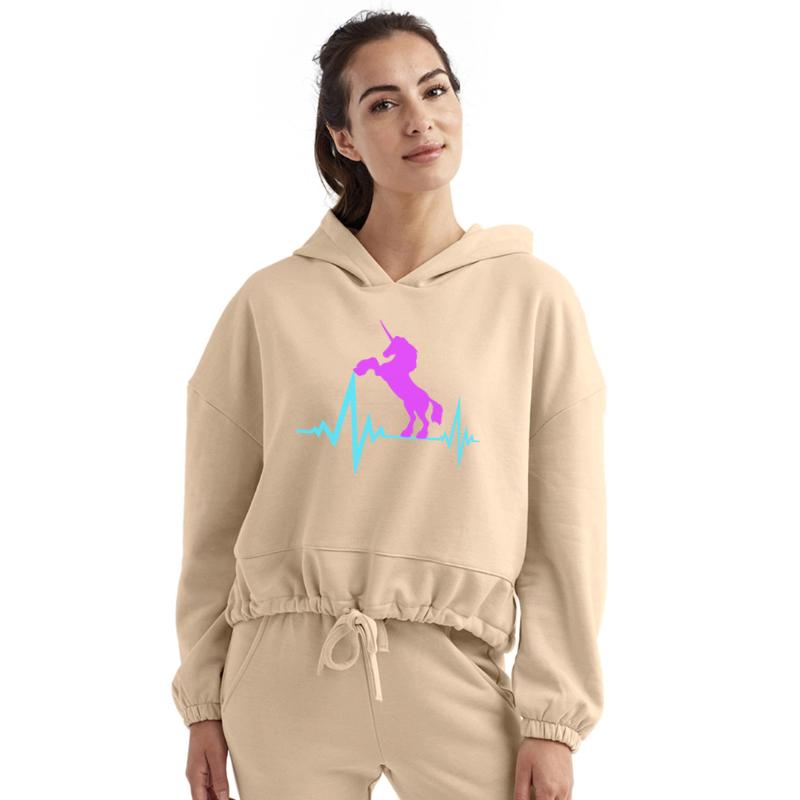 Unicorn Pulse Heartbeat Frequency ECG Line Cool