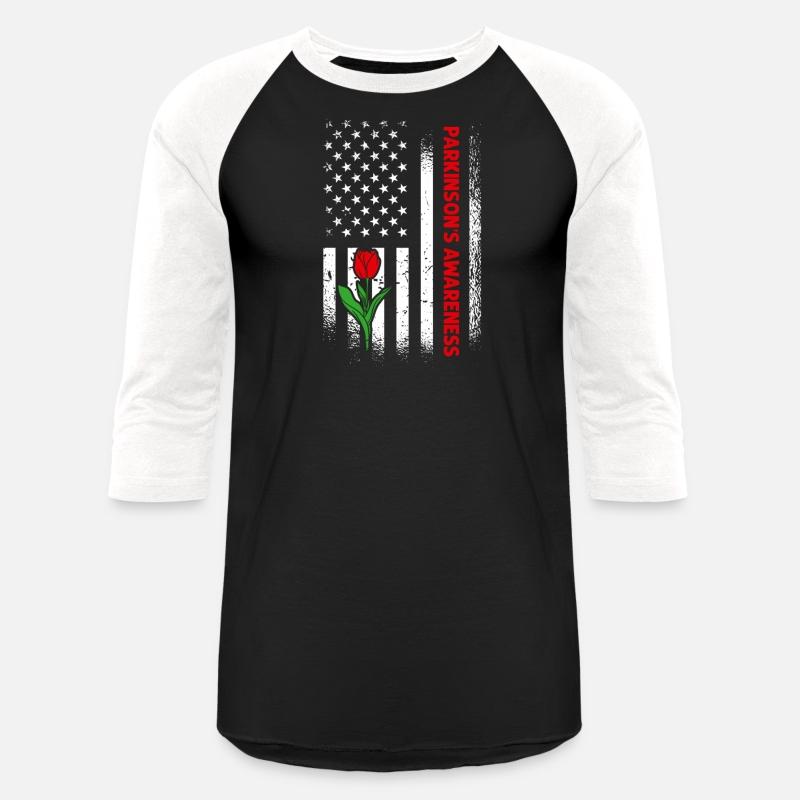 Us Flag Red Tulip Parkinson'S Awareness