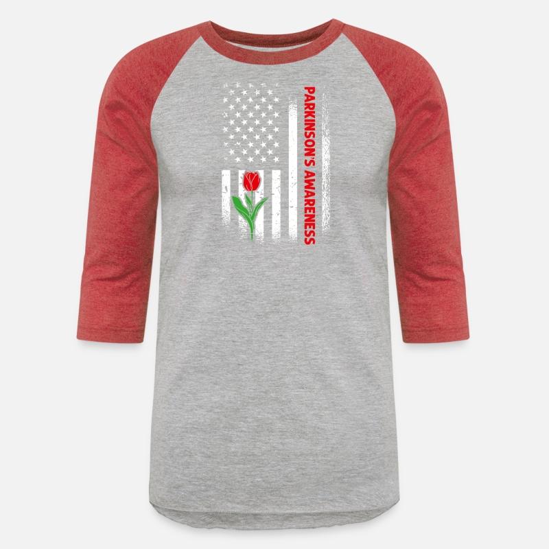 Us Flag Red Tulip Parkinson'S Awareness