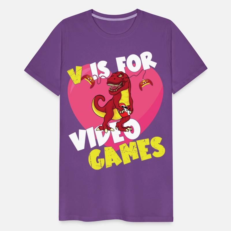 V Is For Video Games Anti-Valentine's Day T-Rex