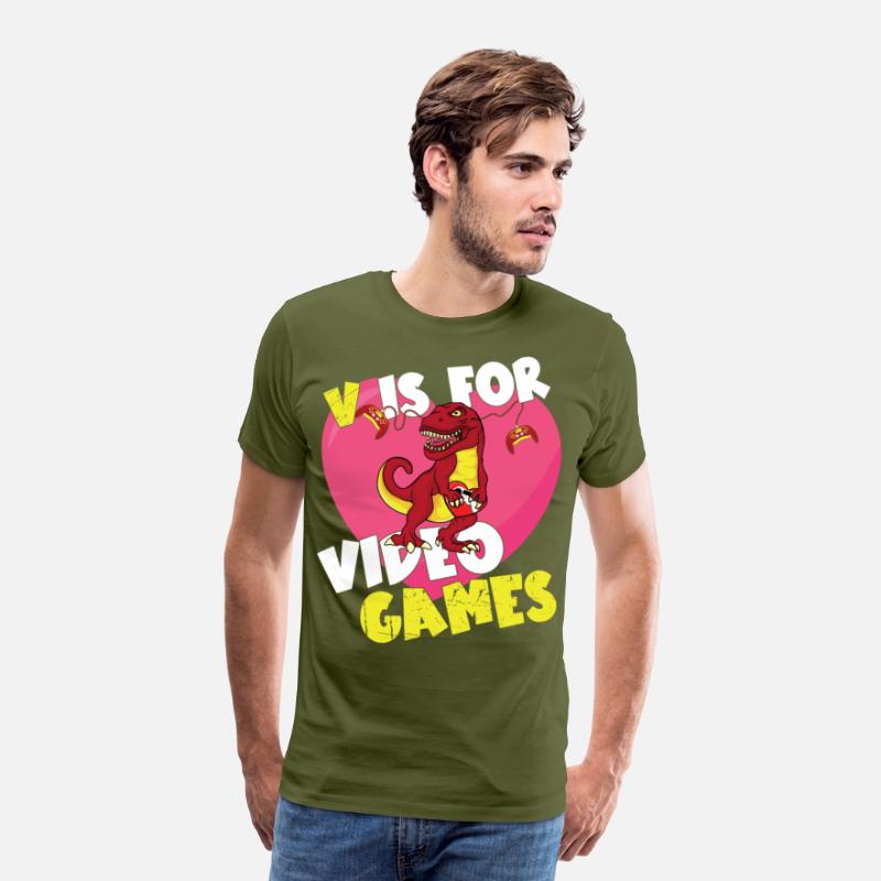 V Is For Video Games Anti-Valentine's Day T-Rex