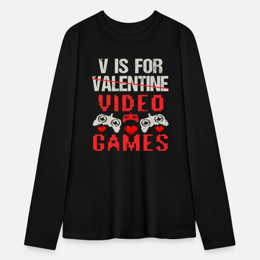 V is for Video Games Valentines Day Gamer Men Boys