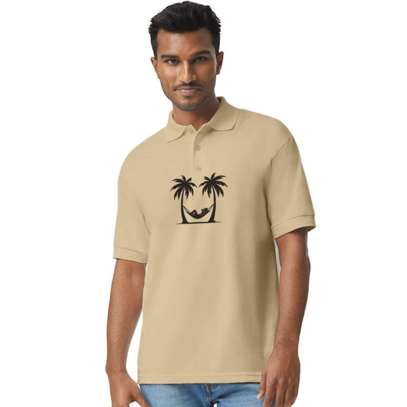 Vacation Under Palm Trees By The Sea In A Hammock