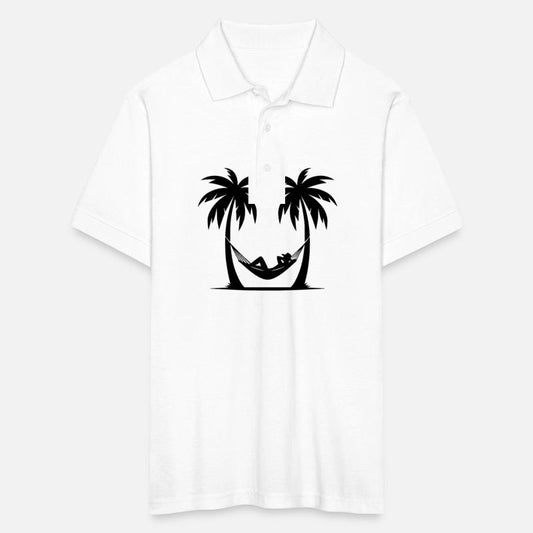 Vacation Under Palm Trees By The Sea In A Hammock