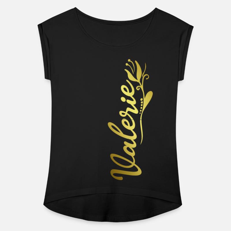 Valerie Name Faux Gold Tulip Flourish