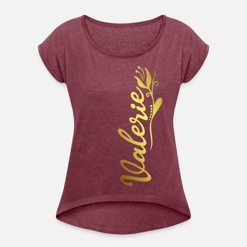 Valerie Name Faux Gold Tulip Flourish