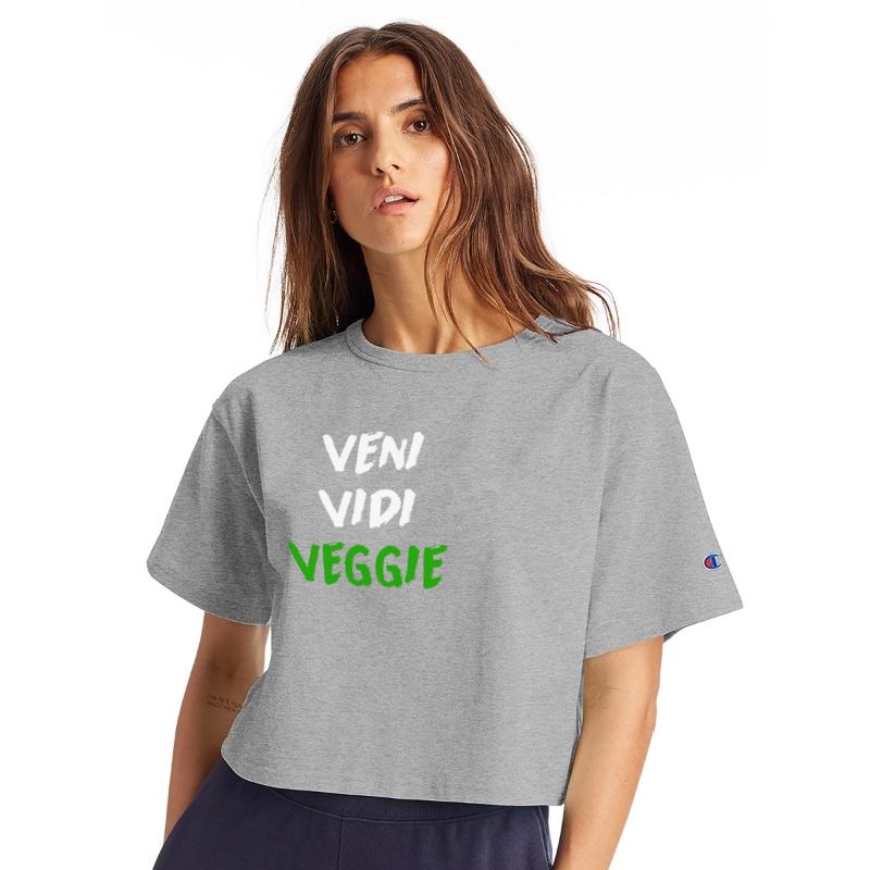 Veni Vidi Veggie Funny Vegetarian Slogan Shirt