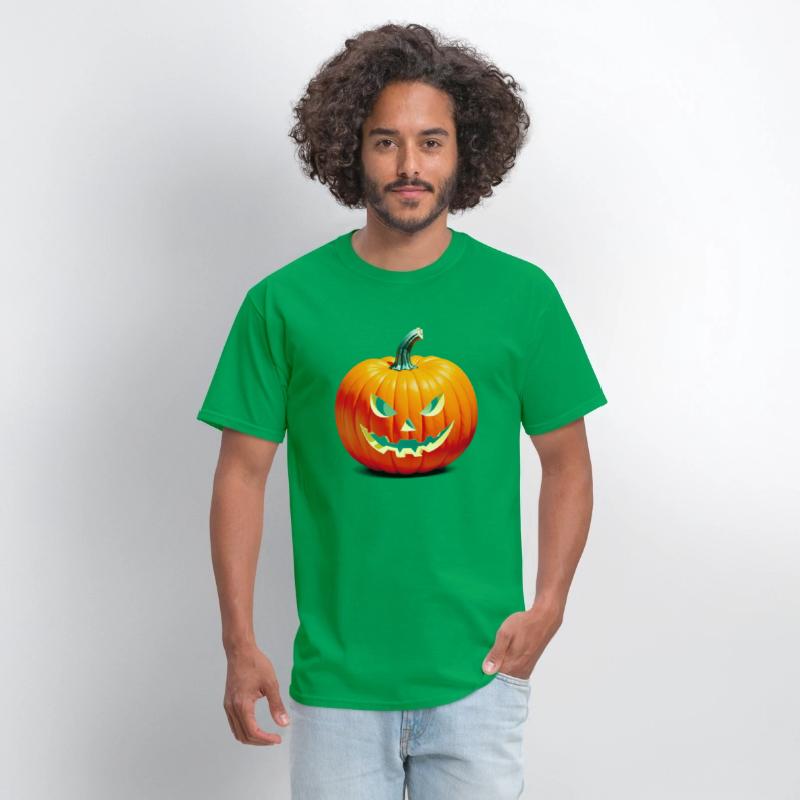 Vibrant Halloween Pumpkin with Intricate Carvings