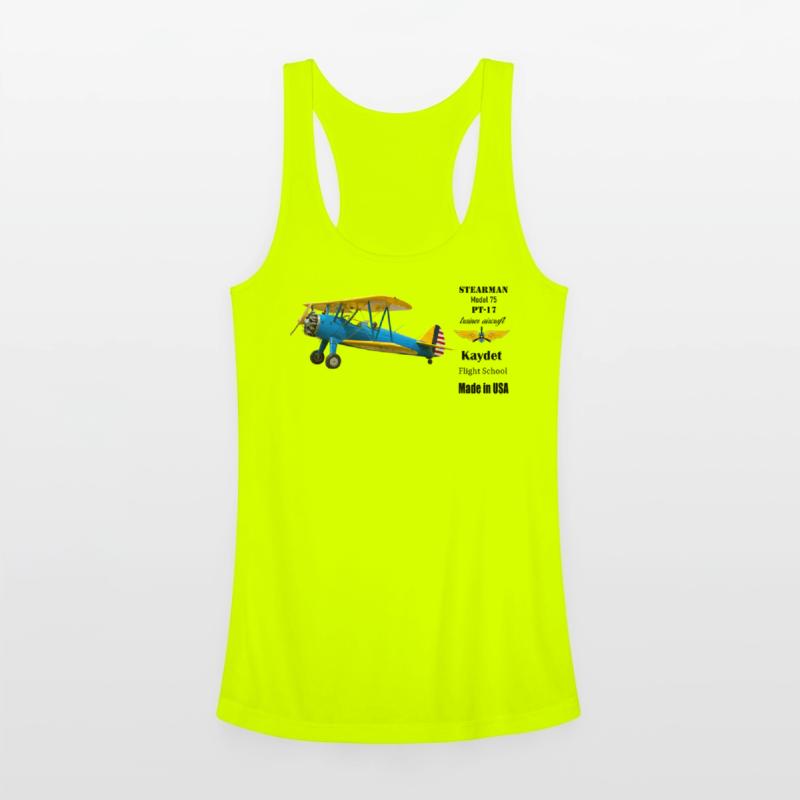 Vintage Blue Biplane with Winged Emblem