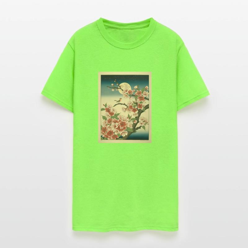 Vintage Japanese Sakura Bird Moon