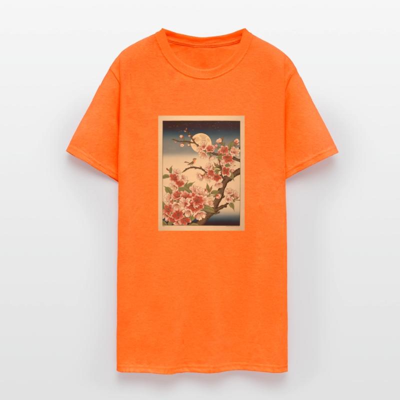 Vintage Japanese Sakura Bird Moon