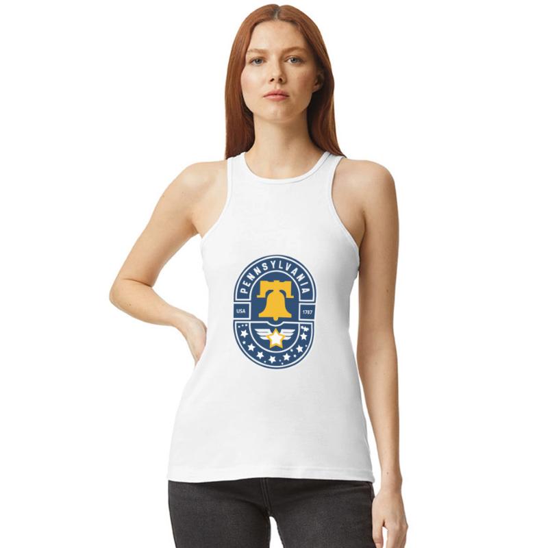 Vintage Pennsylvania Emblem with Liberty Bell