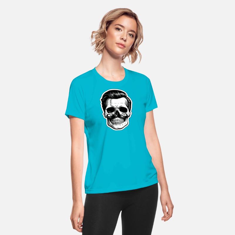 Vintage Skull with Retro Mustache