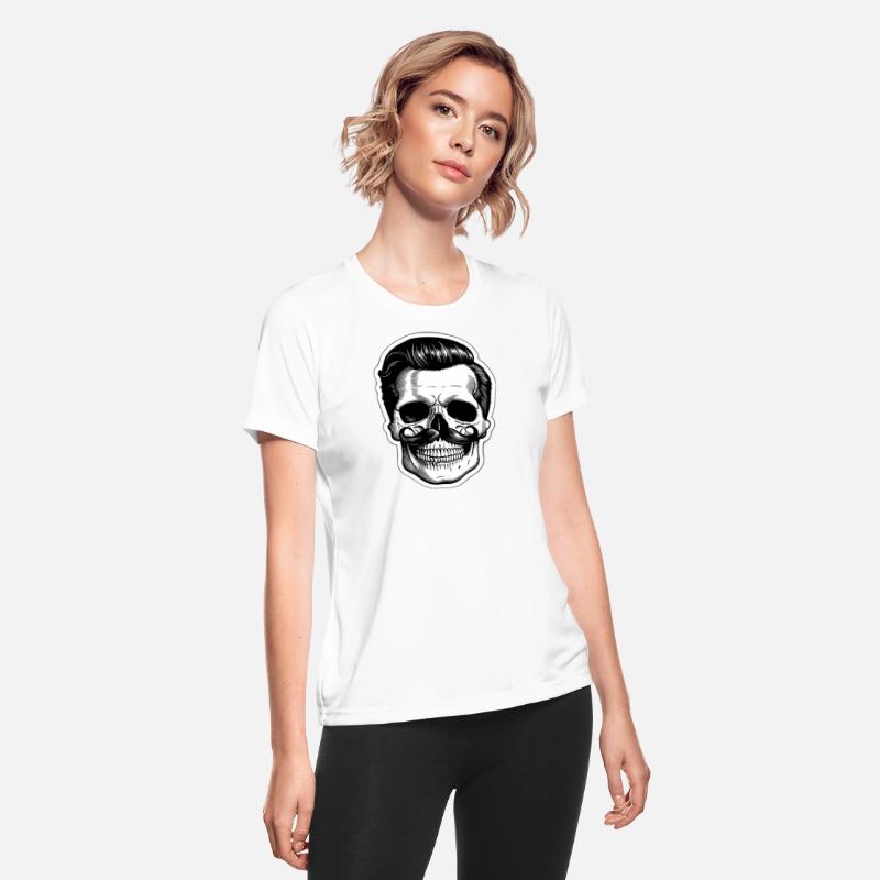 Vintage Skull with Retro Mustache