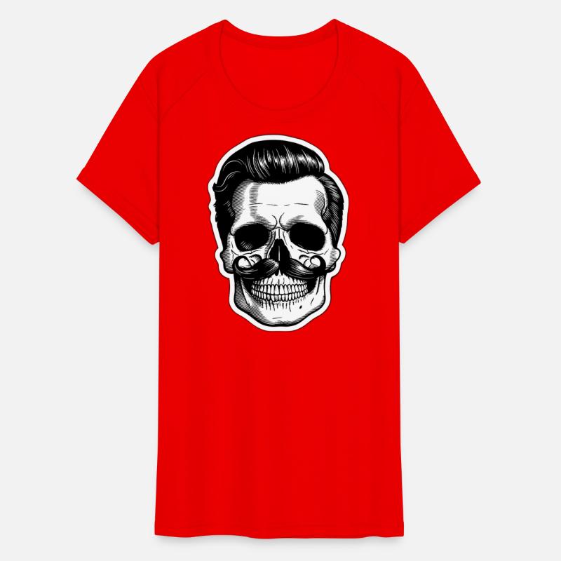 Vintage Skull with Retro Mustache