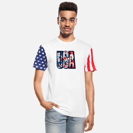 Vintage USA Retro America Patriotic Floral United