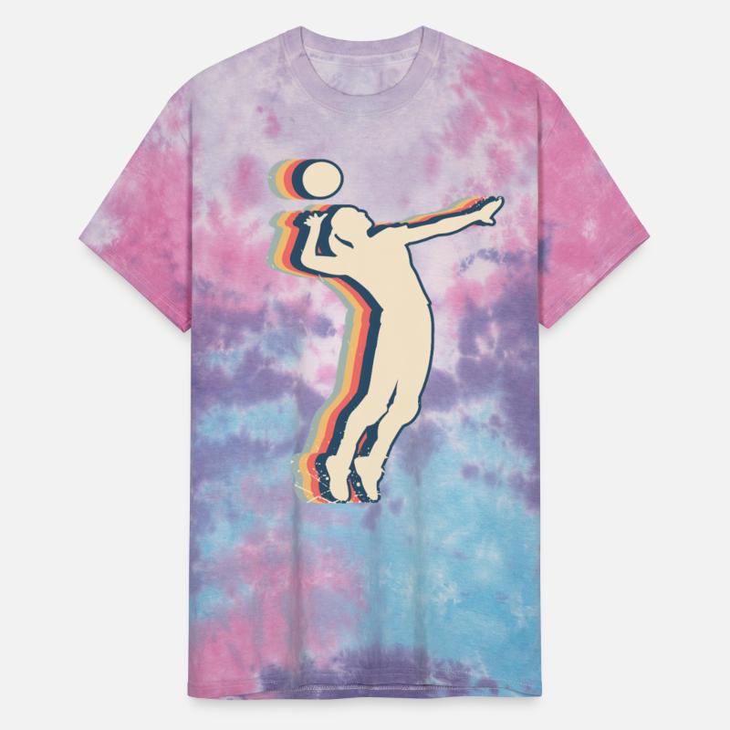 Volleyball Player Team Coach Retro Line Art