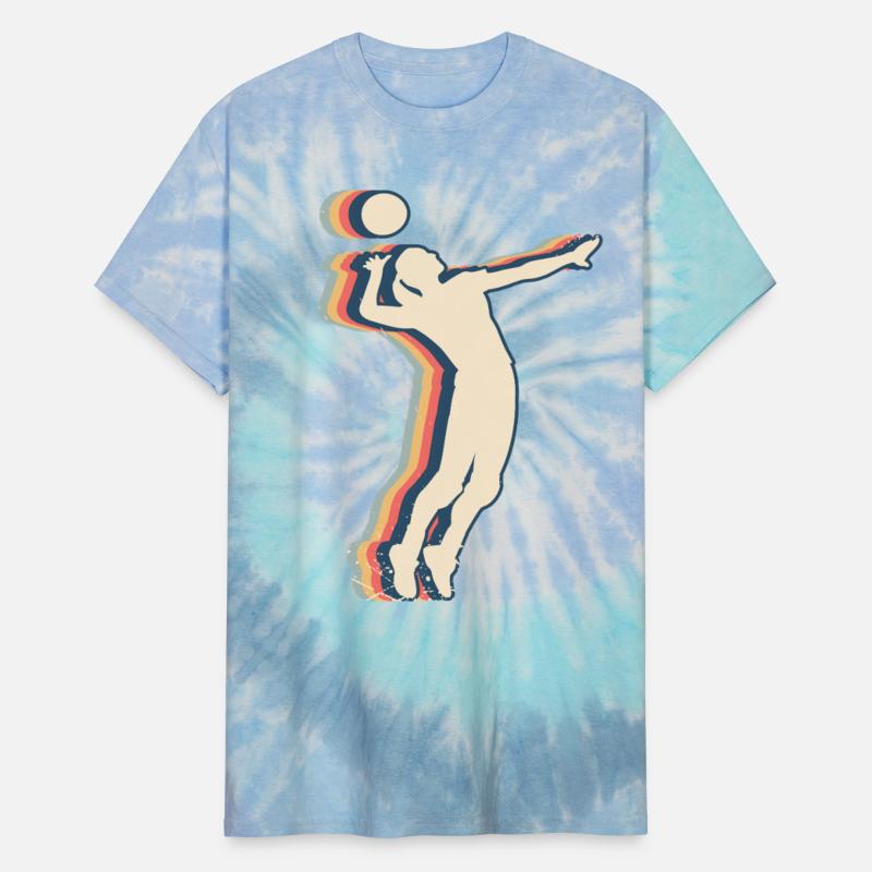 Volleyball Player Team Coach Retro Line Art