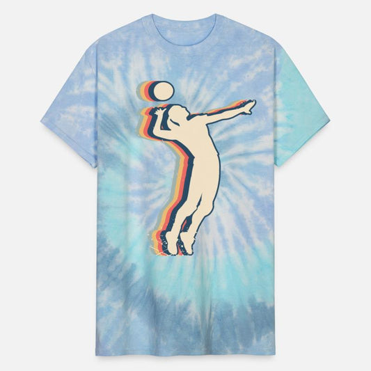 Volleyball Player Team Coach Retro Line Art