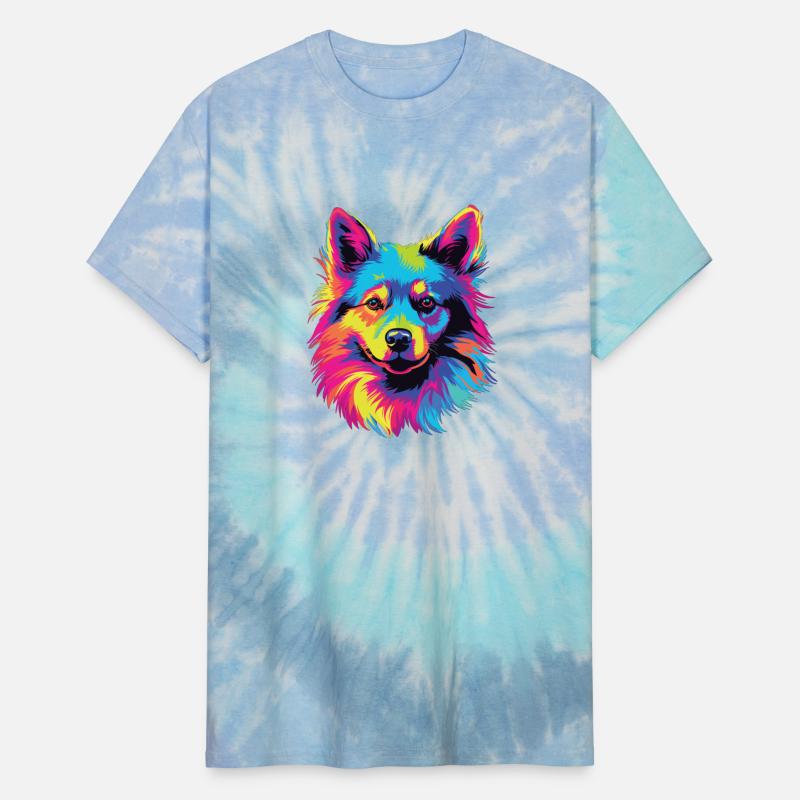 Watercolor Colorful Norwegian Buhund