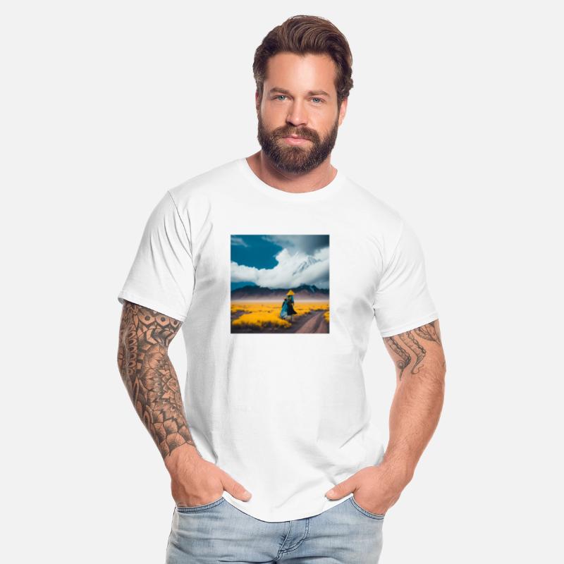 watercolor with surreal Mongolia landscapes.