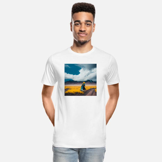 watercolor with surreal Mongolia landscapes.