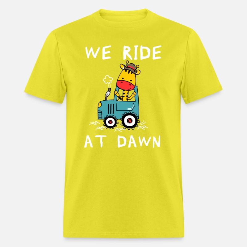 We Ride At Dawn Dad Lawn Mower Make Laugh Day Yard