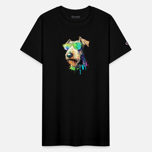 Welsh Terrier Airedale Terrier Wearing Sunglasses