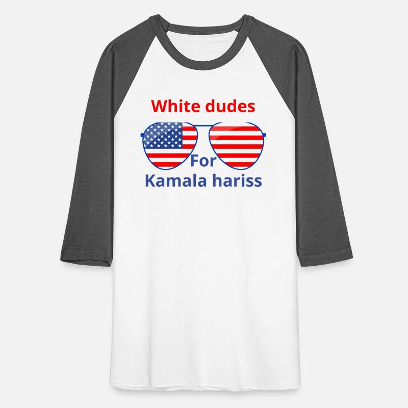 White dudes for kamala hariss with usa flag glasse