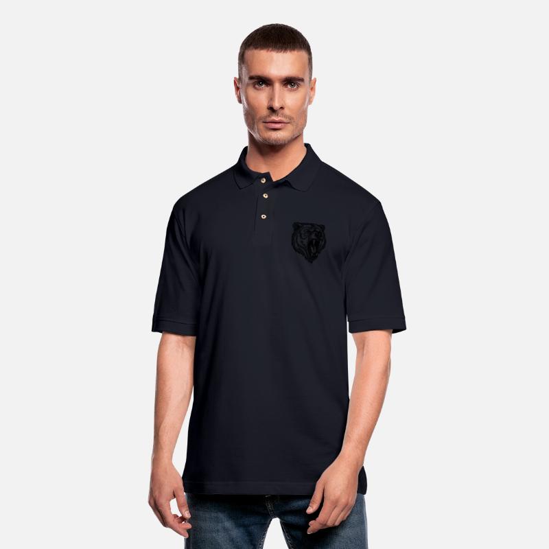 Wild Evil Bear Head With Sharp Teeth