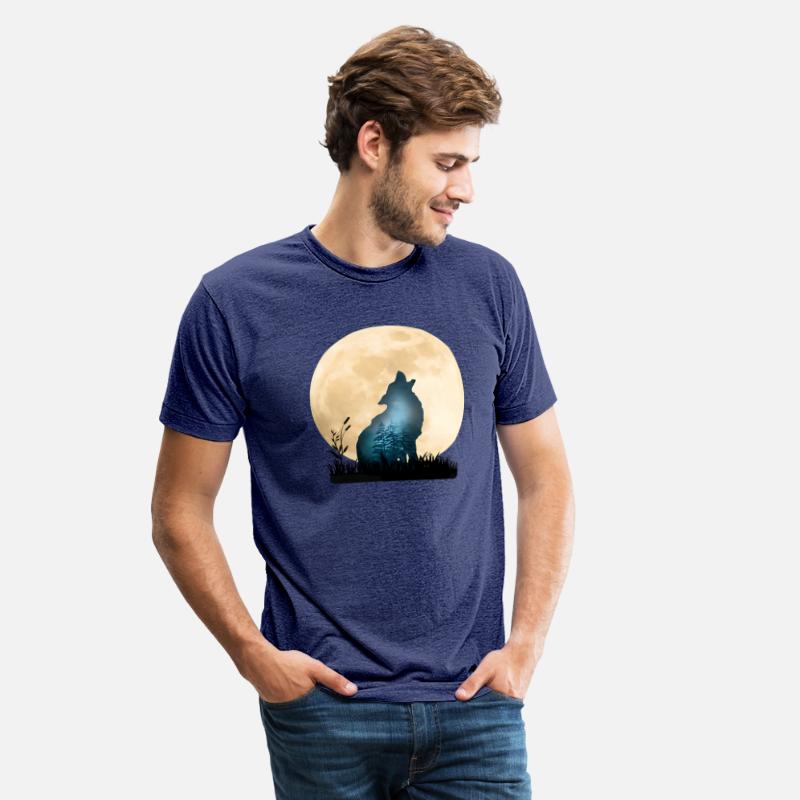 Wolf in the full moon